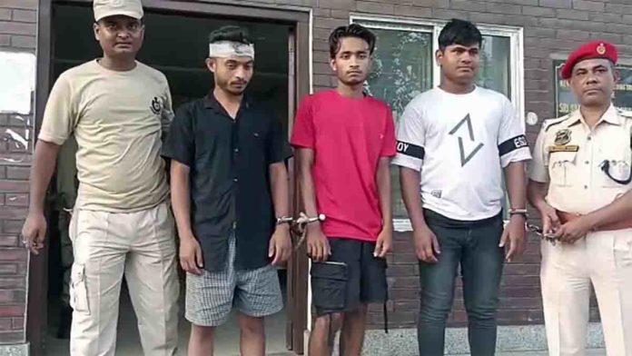 Karimganj police arrested three arm smugglers of Badarpur along with 9 mm pistol