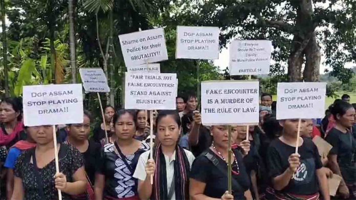 Hmar and Kuki Protest in Jiribam Against Assam Police Encounter