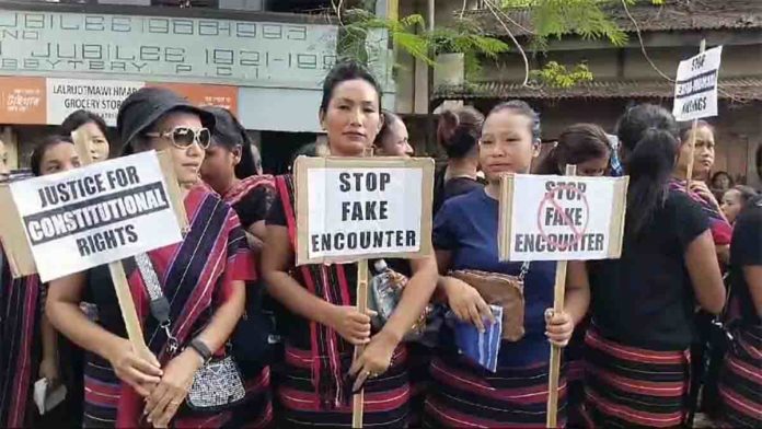 Protest Rally in Lakhipur Over Alleged Fake Encounter by Cachar Police