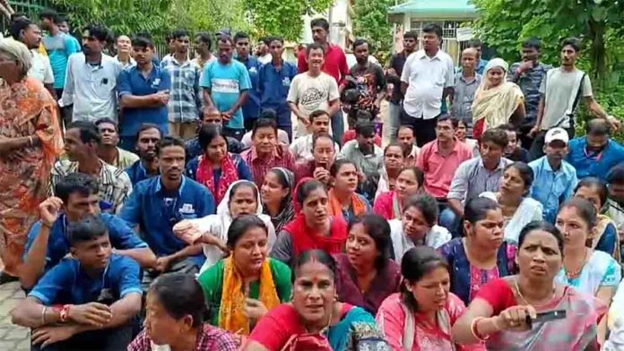 Contractual Workers Protest During CM's Visit to Silchar Medical