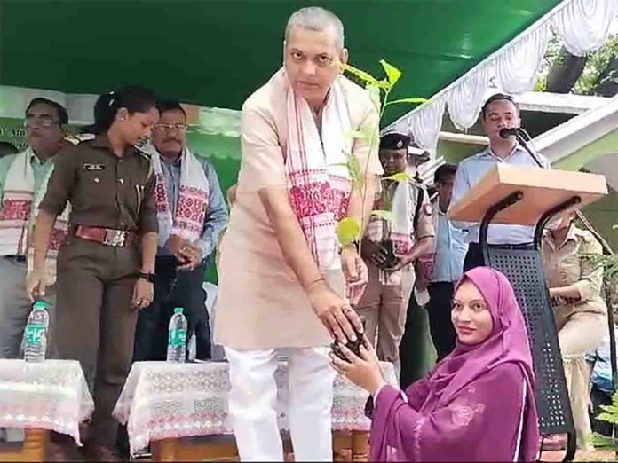 MLA Kaushik Rai Distributes Saplings to Support Amrit Brikshya Andolan in Cachar