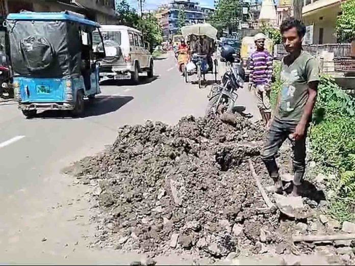 Silchar MLA Slams Purba Bharati Gas for Illegal Road Digging